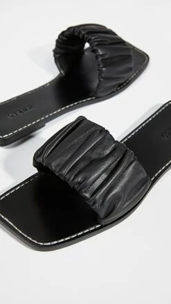 STAUD Nina Ruched Slides 9 STAUD Nina Ruched Slides -Staud staud305351071c q3 2 0. UX357 QL90