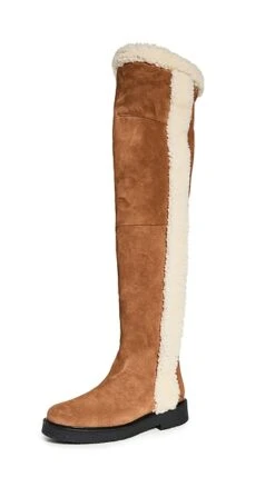 STAUD Rowan Over The Knee Shearling Boots -Staud staud3129210681 1670363184276 2 0. UX357 QL90