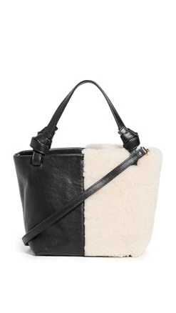 STAUD Ida Mini Shearling Tote -Staud staud3135010976 1665675591795 2 0. UX357 QL90