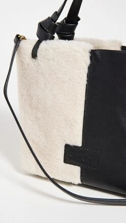 STAUD Ida Mini Shearling Tote -Staud staud3135010976 1665675592136 2 0. UX357 QL90