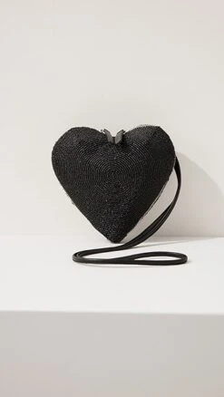 STAUD Beaded Heart Clutch