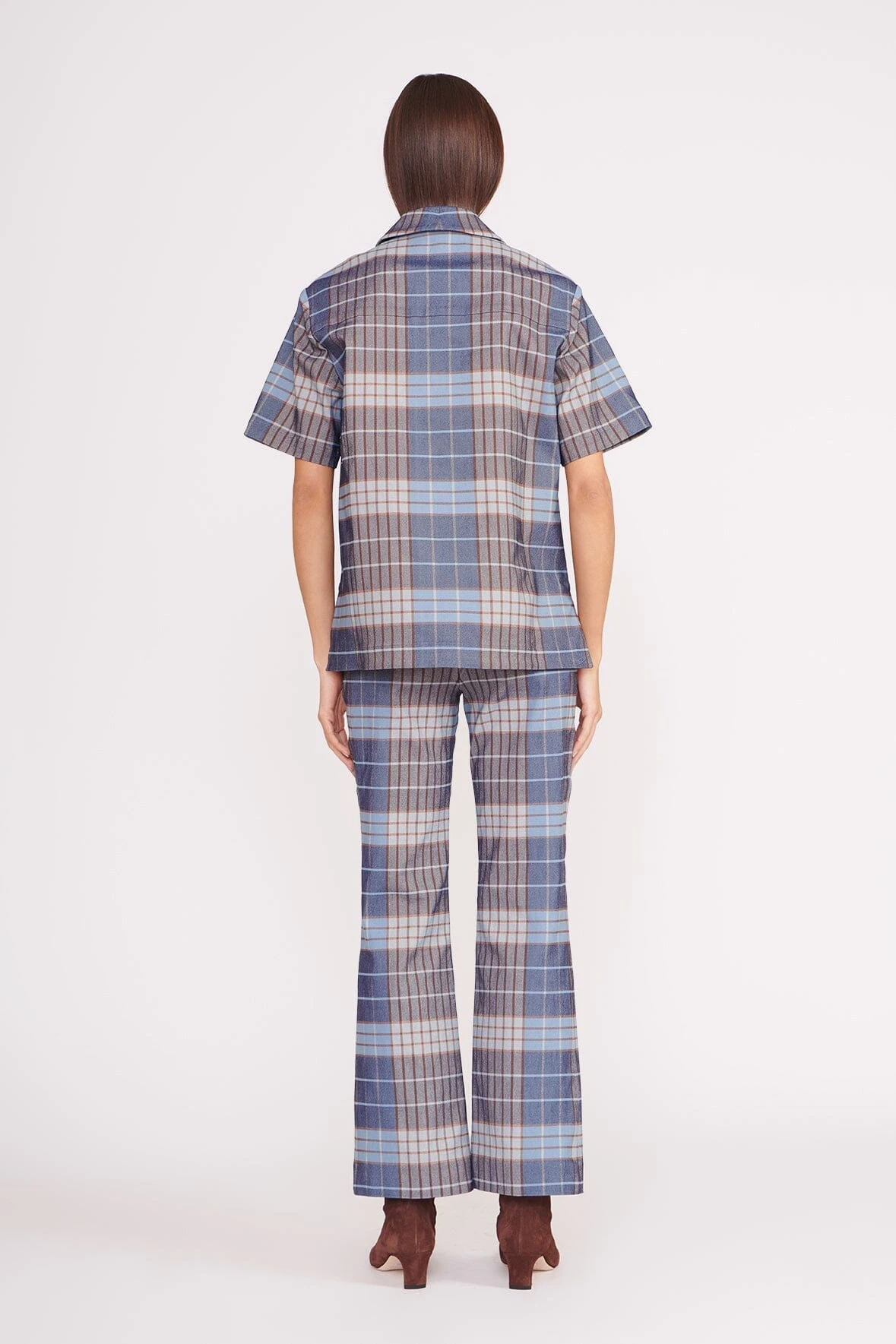 THELMA TOP | FRENCH BLUE MEGA PLAID 5 THELMA TOP | FRENCH BLUE MEGA PLAID - Image 3