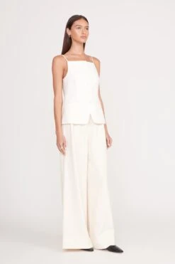 CALEB PANT | ECRU -Staud una top ecru 7 1595141f 5bac 4678 81c8 0b68316c2aac