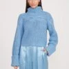 VERNACULAR SWEATER | FRENCH BLUE -Staud vernacular sweater french blue 5