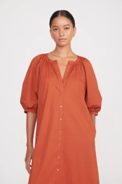 VINCENT DRESS | SPICE -Staud vincent dress spice 5 aab15569 b7fe 4b14 ac67 6f739c64f996