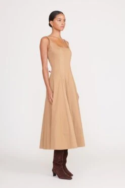 WELLS DRESS | CAMEL -Staud wells dress camel 2 web a8093cac 865b 4ffd bdbc 783906585e4e